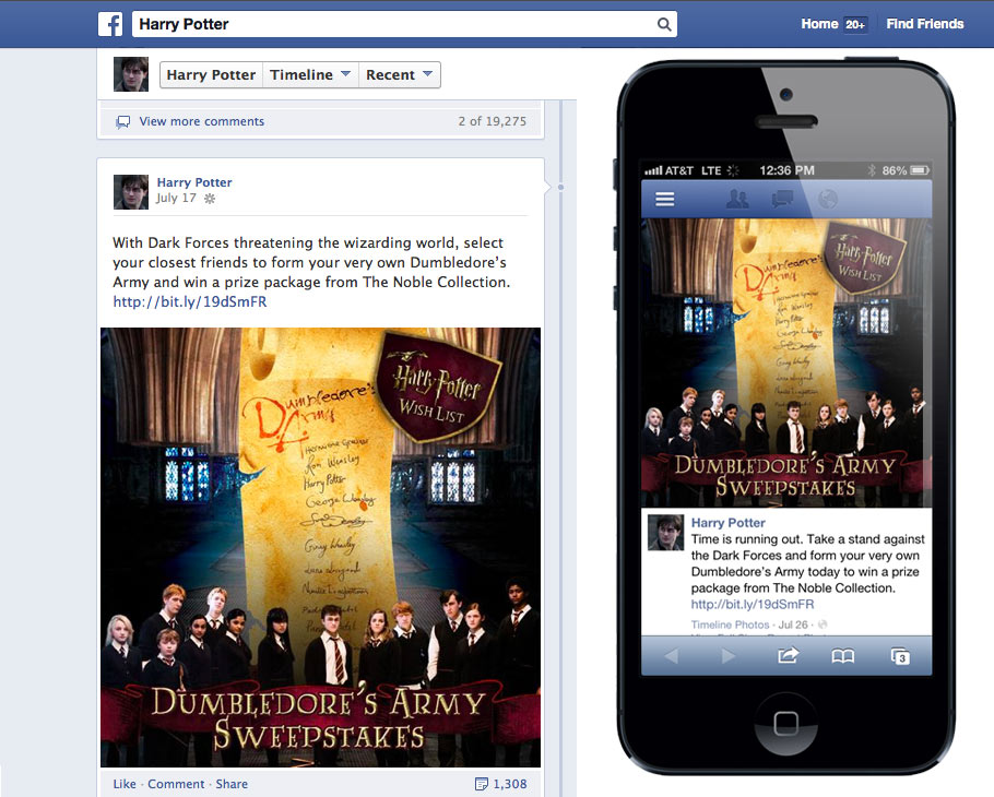 Dumbledore's Army Sweepstakes Harry Potter Dumbledore's Army Sweepstakes